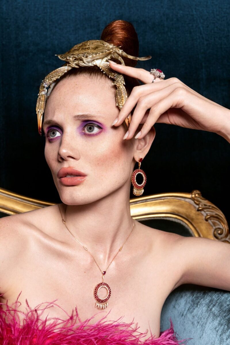 Daily Dazzle Diamond Earrings with Ruby - Image 2