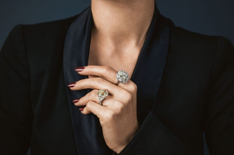 Classic Diamond Ring with Princess and Pear - Image 2
