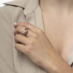 Classic Diamond Ring with Fancy Black Diamond - Image 2