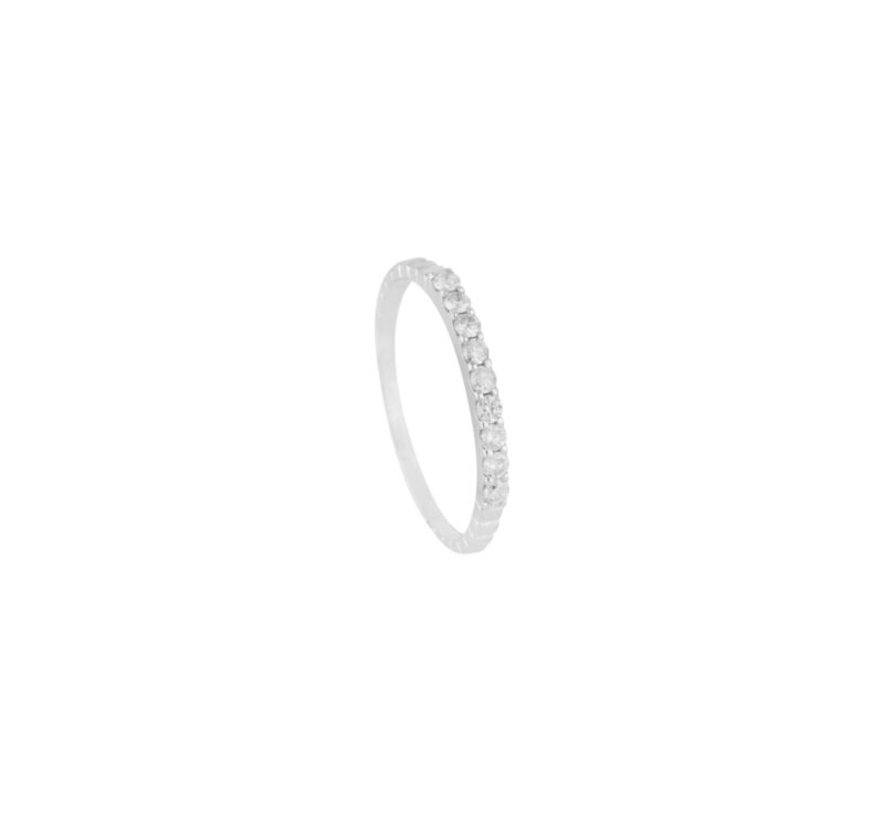Wedding Band with White Diamond - Image 3