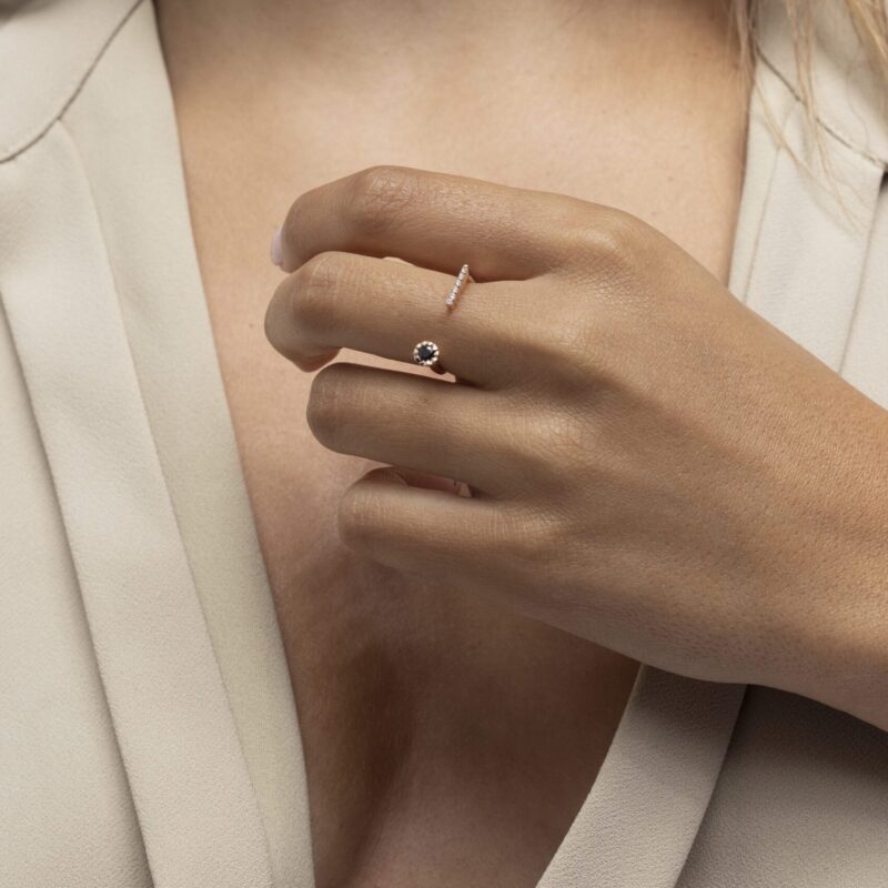 Daily Dazzle Diamond Ring with Fancy Black Diamond - Image 3