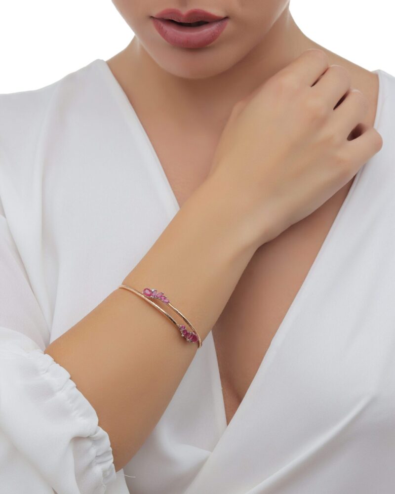 Daily Dazzle Diamond Bracelet with Ruby - Image 2