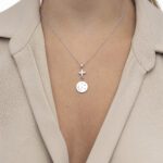 Daily Dazzle Moon Diamond Necklace with Sapphire - Image 2