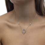 Daily Dazzle Diamond Necklace with Yellow Sapphire - Image 2