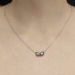 Daily Dazzle Necklace Marquise and Pear Diamond with Black Diamond - Image 2