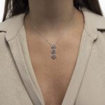 Daily Dazzle Flower  Diamond Necklace with Fancy Black Diamond - Image 2