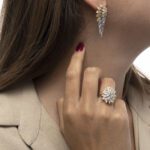 Classic Diamond Ring with Precious Yellow Stones - Image 2