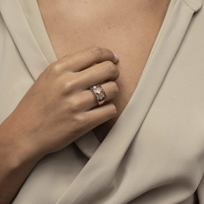 Daily Dazzle  Diamond Ring with Black Diamond - Image 2