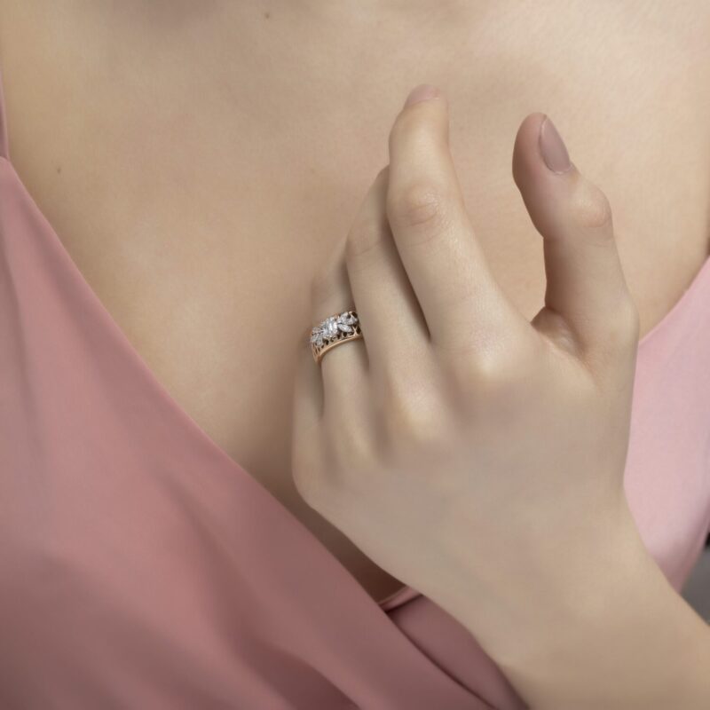 Classic Diamond Ring with Baguette Diamond - Image 3