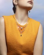 Classic Diamond Necklace with Emerald - Image 2