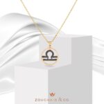 Zodiac Black Diamond Necklace Libra - Image 3