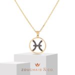 Zodiac Black Diamond Necklace Pisces - Image 2