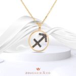Zodiac Black Diamond Necklace Sagittarius - Image 2