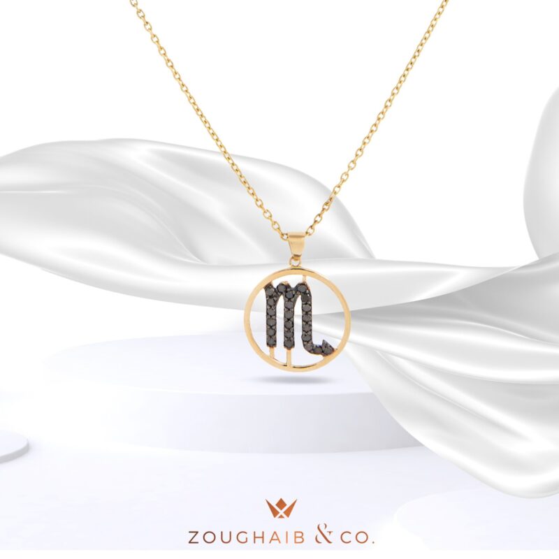 Zodiac Black Diamond Necklace Scorpio - Image 2