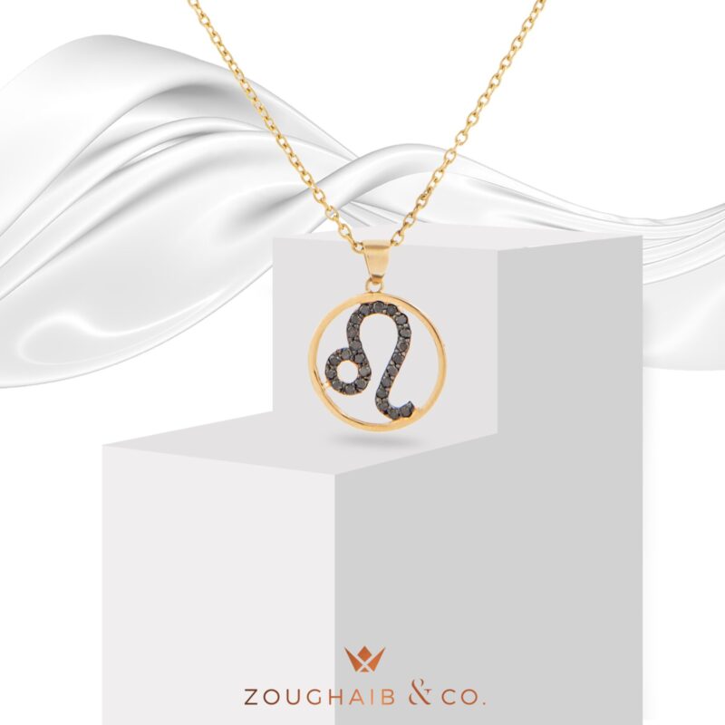 Zodiac Black Diamond Necklace Leo - Image 3