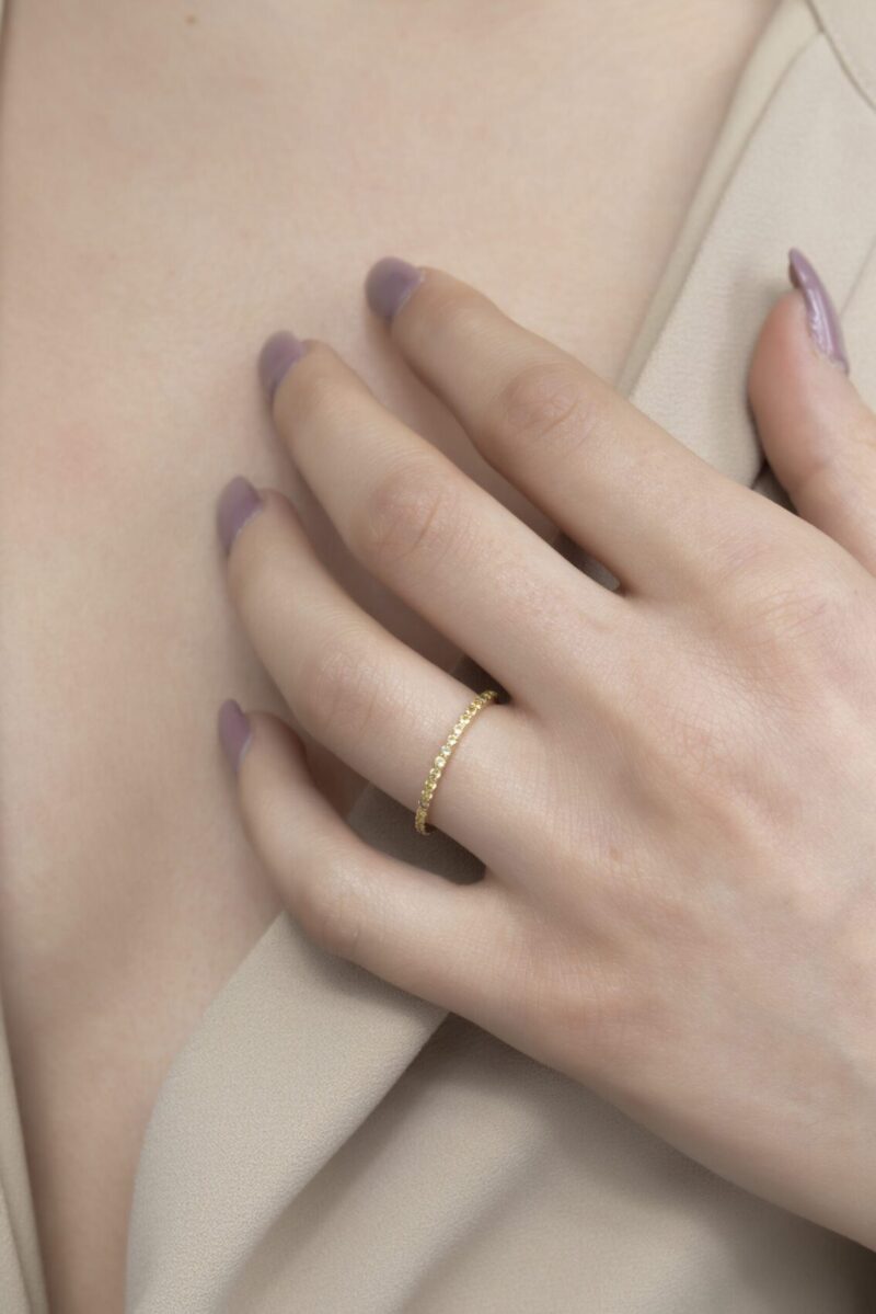 Wedding Band Yellow Sapphire - Image 3