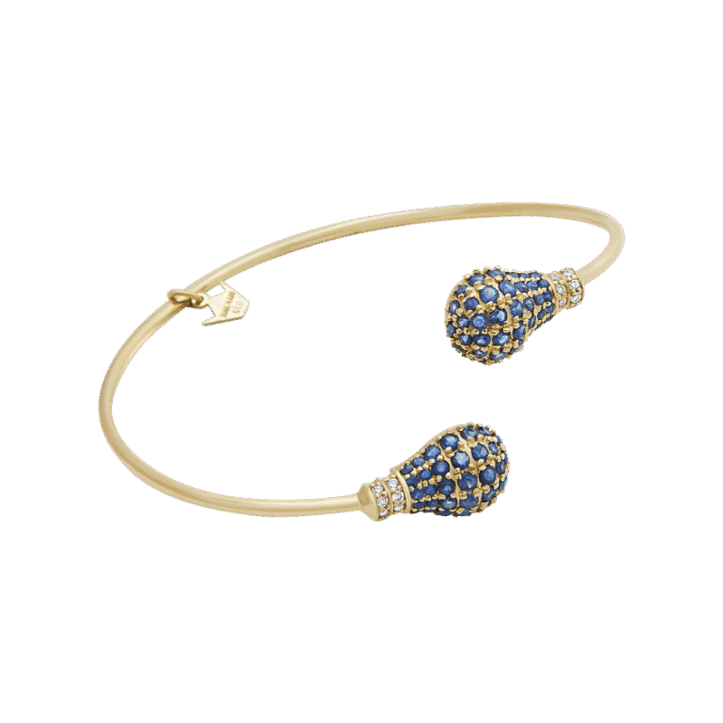 Light Diamond Bracelet with Sapphire - Image 2