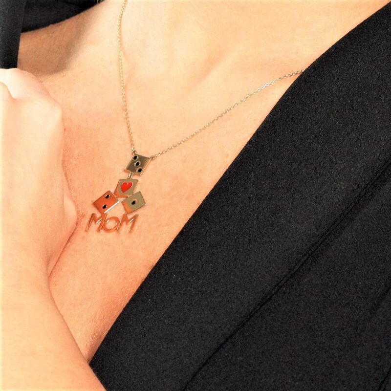 Dice MOM Gold Necklace - Image 2
