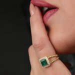 Daily Dazzle Diamond Ring with Emerald - Image 2