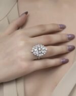 Bridal Diamond Rind with Marquise and Pear Diamond - Image 2
