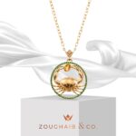 Zodiac Diamond Necklace Cancer with Precious Stones - Image 2