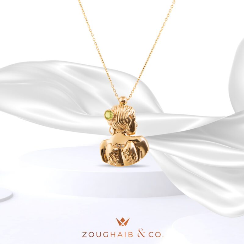 Zodiac Diamond Necklace Virgo with Precious Stone - Image 2