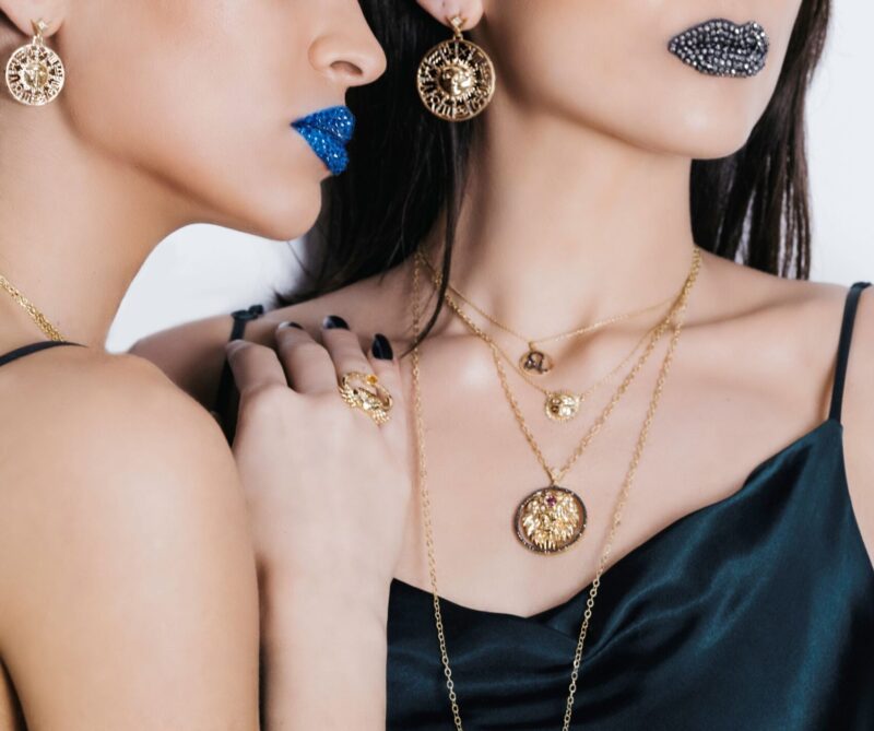 Zodiac Diamond Necklace Sun Face - Image 3