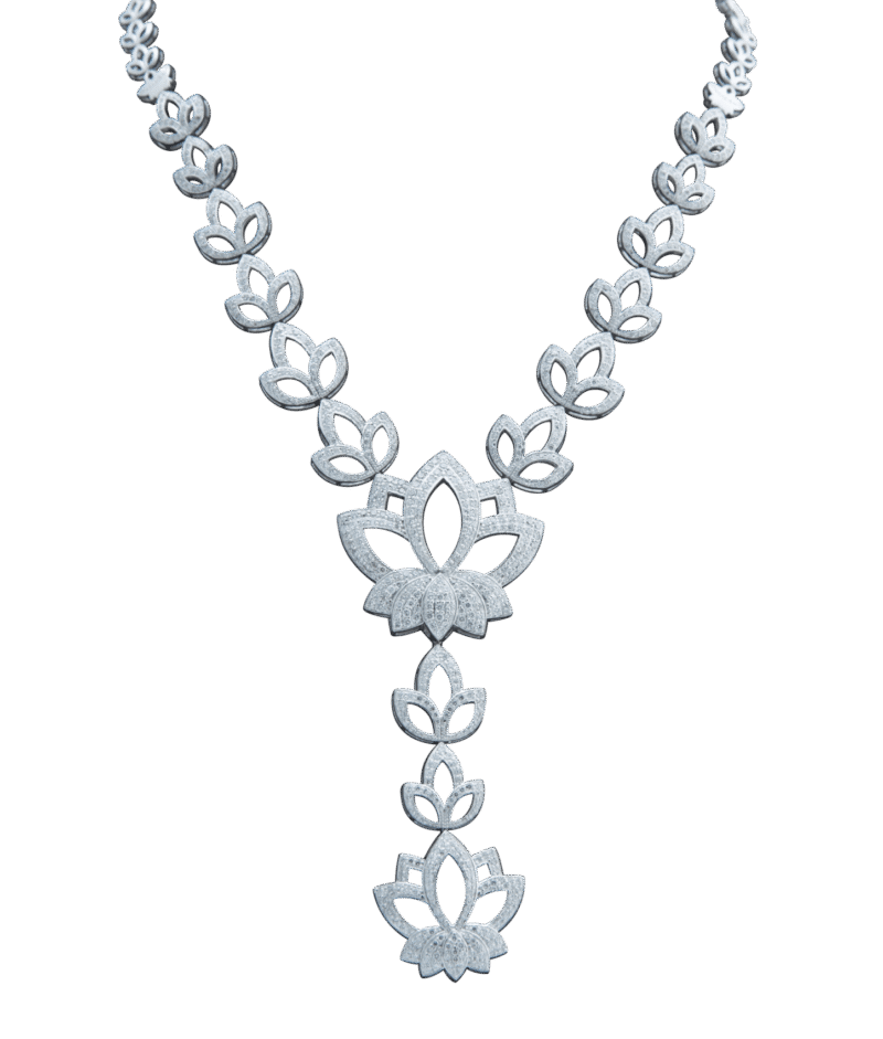 Lotus Diamond Necklace - Image 3
