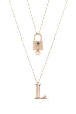 Initials Fancy Black Diamond Necklace L - Image 2
