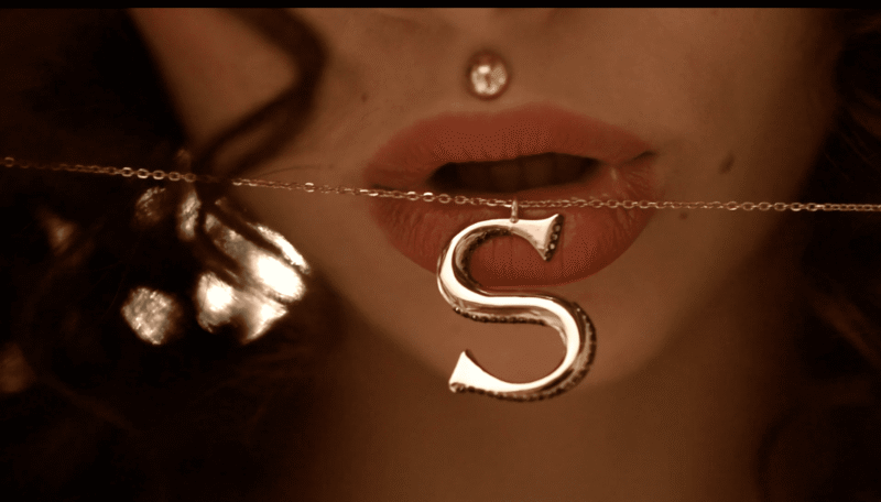 Initials Fancy Black Diamond Necklace S - Image 3