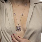 Daily Dazzle Diamond Necklace with Ruby  Pink and white Sapphire and Precious Stones - Image 2