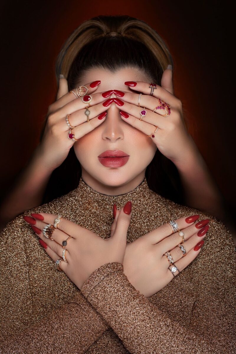Daily Dazzle Fancy Diamond Ring with Ruby - Image 2