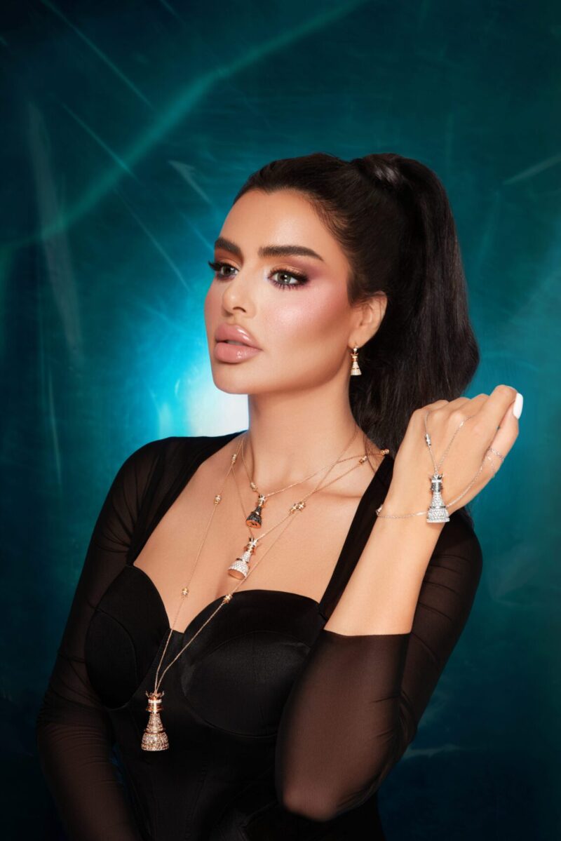 Chess Diamond Necklace with Fancy Diamond - Image 3