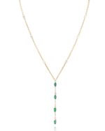 Daily Dazzle Diamond Necklace with Emerald - Image 2