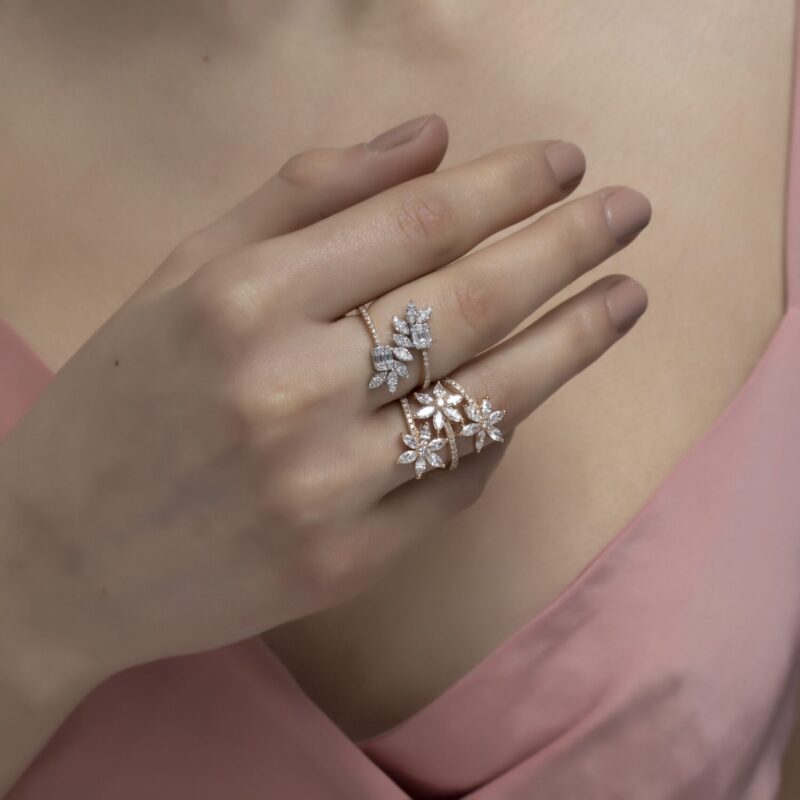 Classic Diamond Ring with Marquise Diamond - Image 2