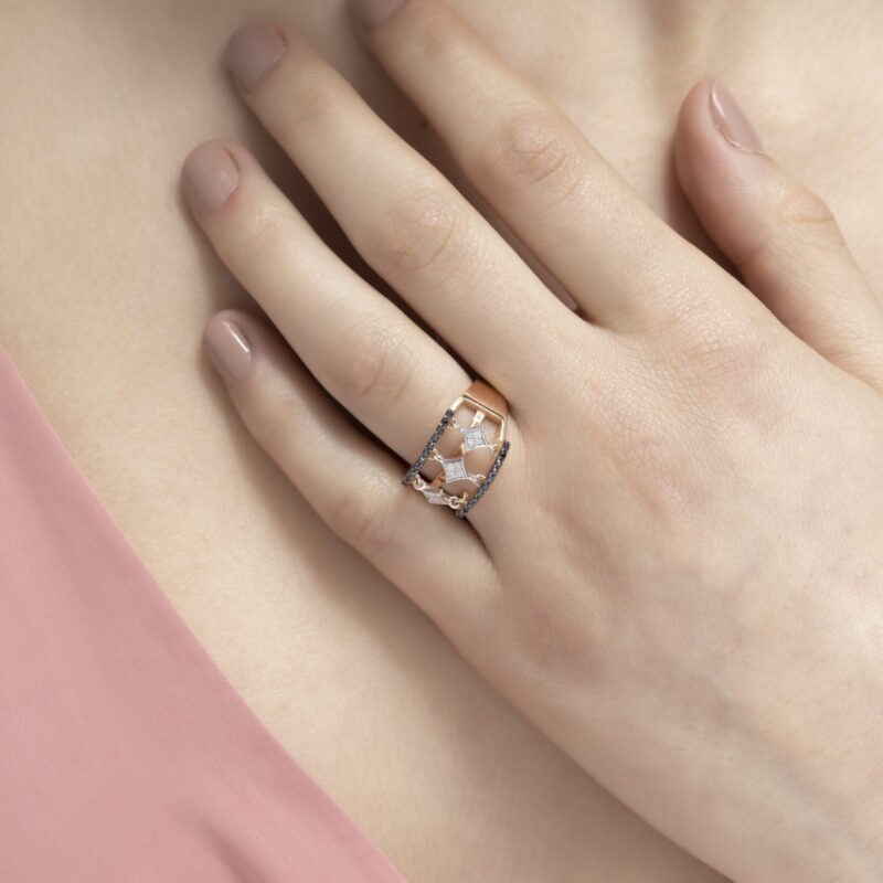 Daily Dazzle  Diamond Ring with Black Diamond - Image 3