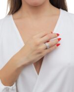 Classic Diamond Ring with Baguette Diamond - Image 2