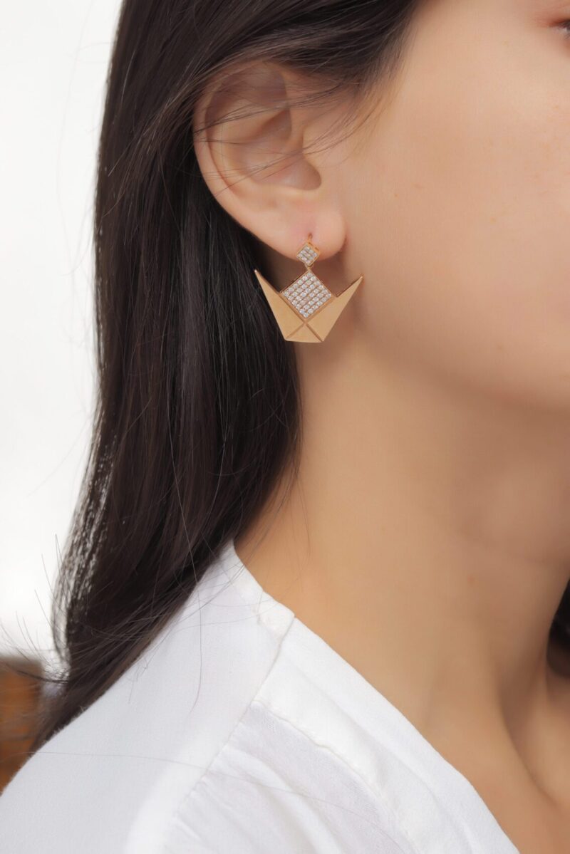 Emblem Diamond Earrings - Image 2