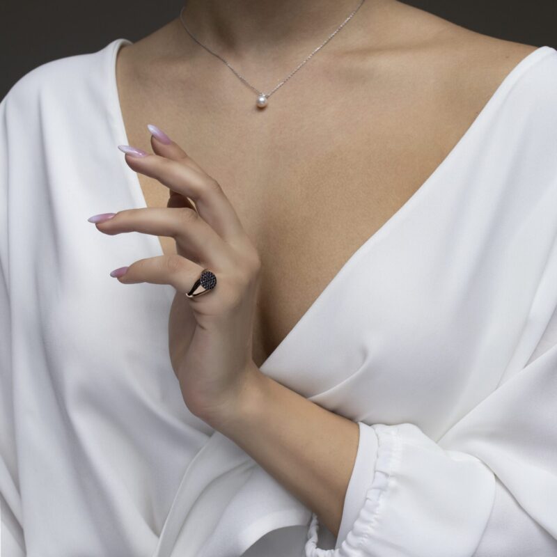 Classic Fancy Black Diamond Ring - Image 2
