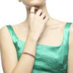 Classic Diamond Bracelet with Ruby - Image 2