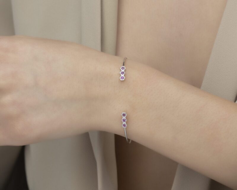 Classic Rubellite Precious Stones Bracelet - Image 2