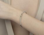Classic Diamond Bracelet with Emerald - Image 2