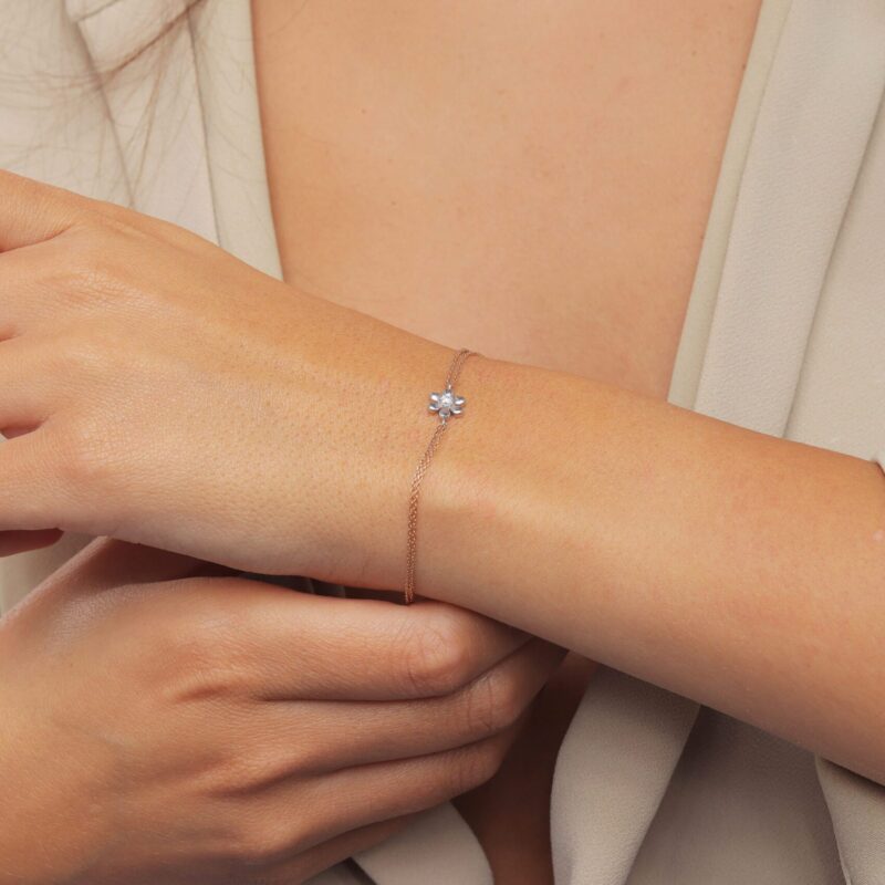 Daily Dazzle Diamond Flower Bracelet - Image 2