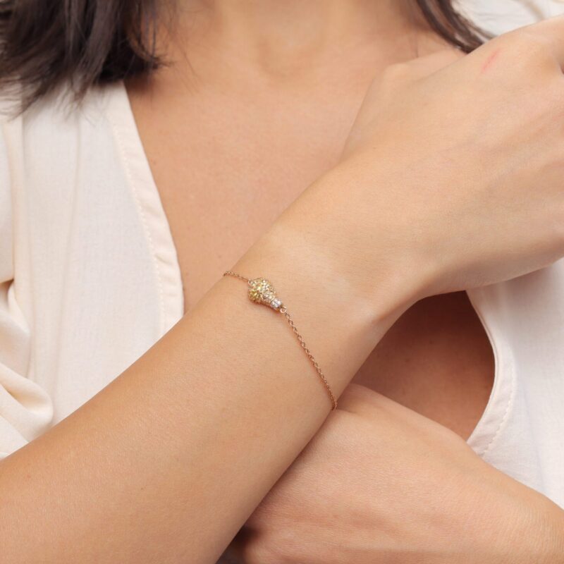 Light Diamond Bracelet with Precious Stones - Image 2