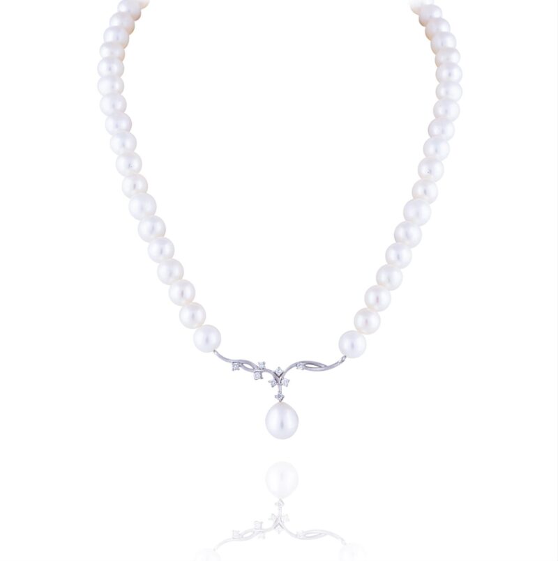 Daily Dazzle Diamond Necklace with Pearls - Image 3