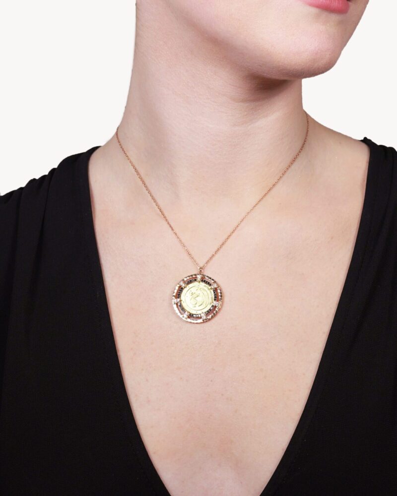 Oummi Diamond Necklace with Black Diamond - Image 2