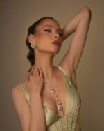 Oummi Diamond Lock Necklace with Pearls - Image 2