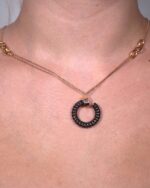 Screw Diamond Necklace with Black Diamond - Image 2