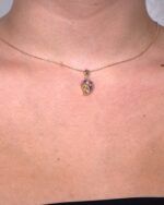 Leaves Diamond Necklace with Precious Colors - Image 2