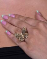 Butterfly Diamond Ring with Fancy Diamond - Image 2